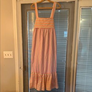 NWOT Entro Pink and Orange Striped Dress Perfect for the beach!